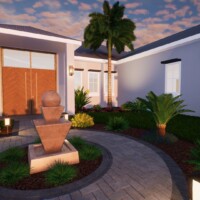 3D landscape and hardscape renderings.