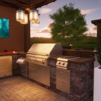 3D landscape and hardscape renderings.