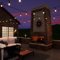 3D landscape and hardscape renderings.