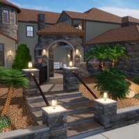 3D landscape and hardscape renderings.
